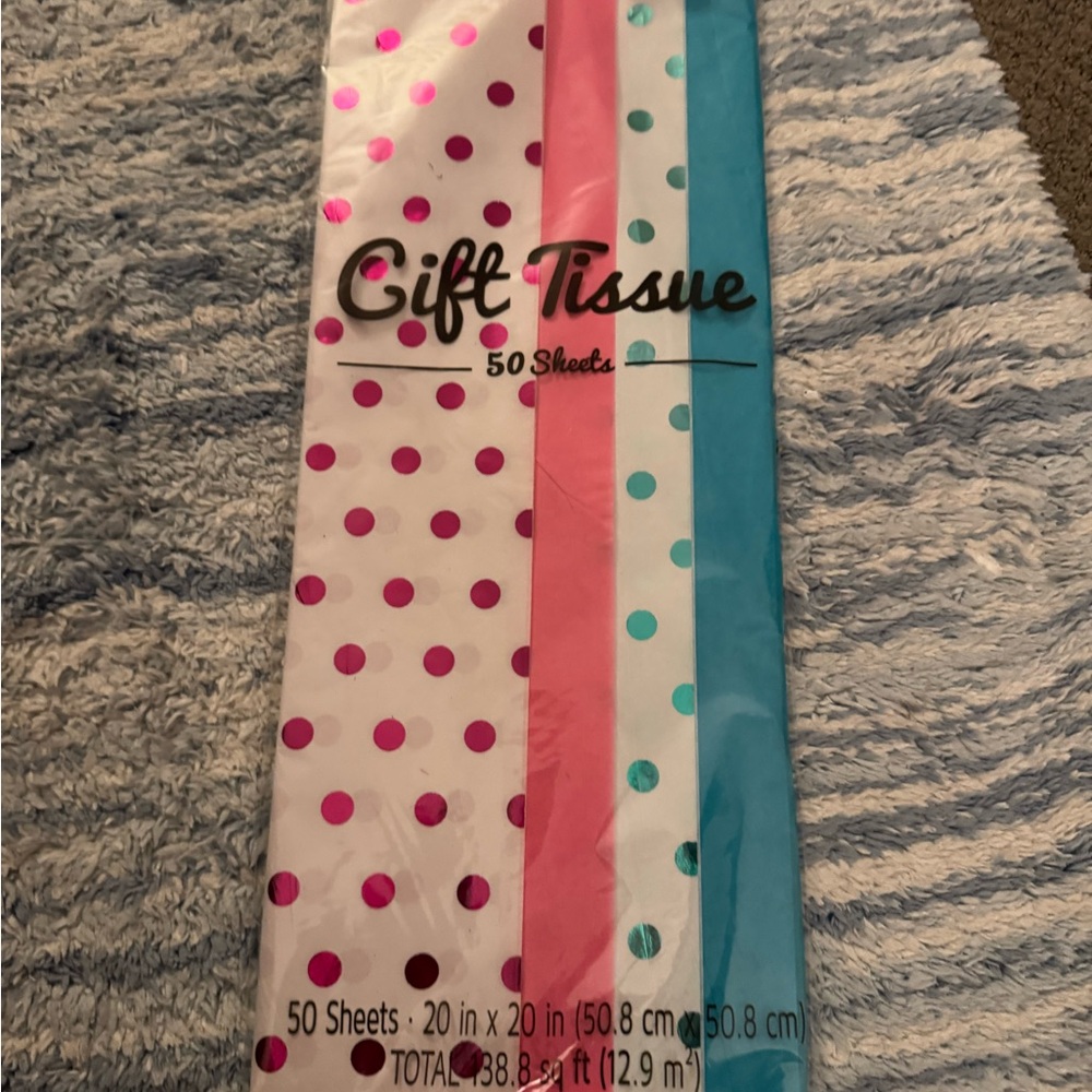 50 Polka Dot Gift Tissue Paper